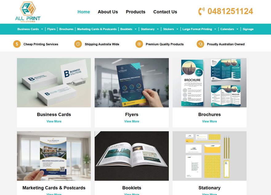 All Print Solutions website