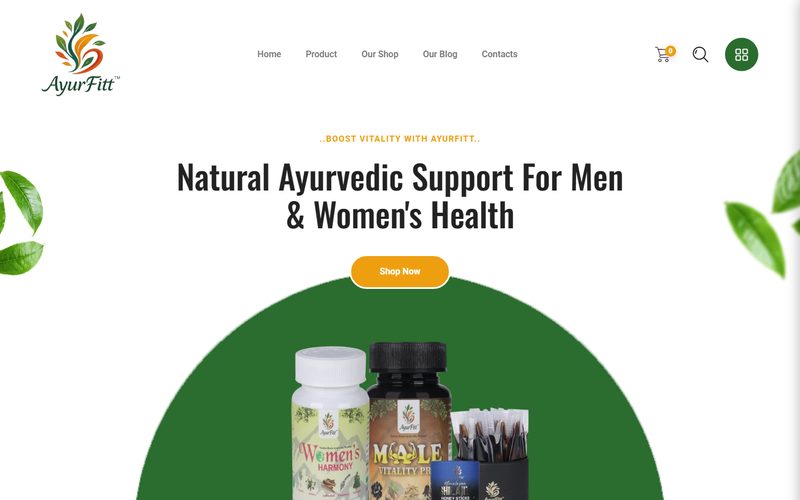 AyurFitt website