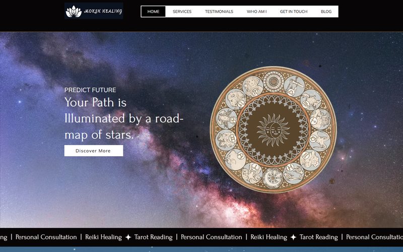 Moksh Healing website